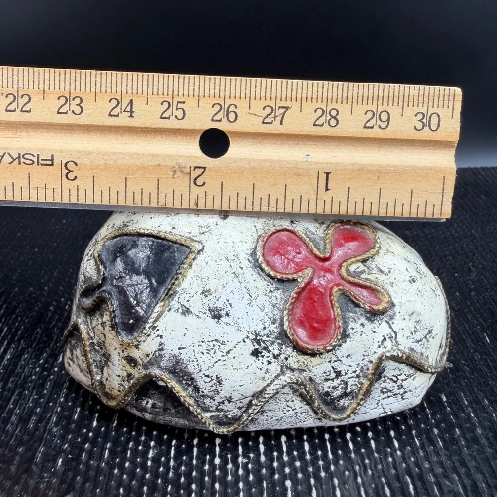 Vintage Mexican Folk Art Decorative Playing Card Suits Spade Club Paperweight